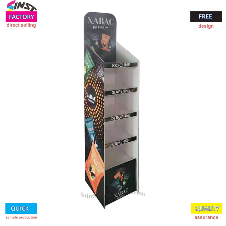 Cardboard Nuts Floor Display Stand