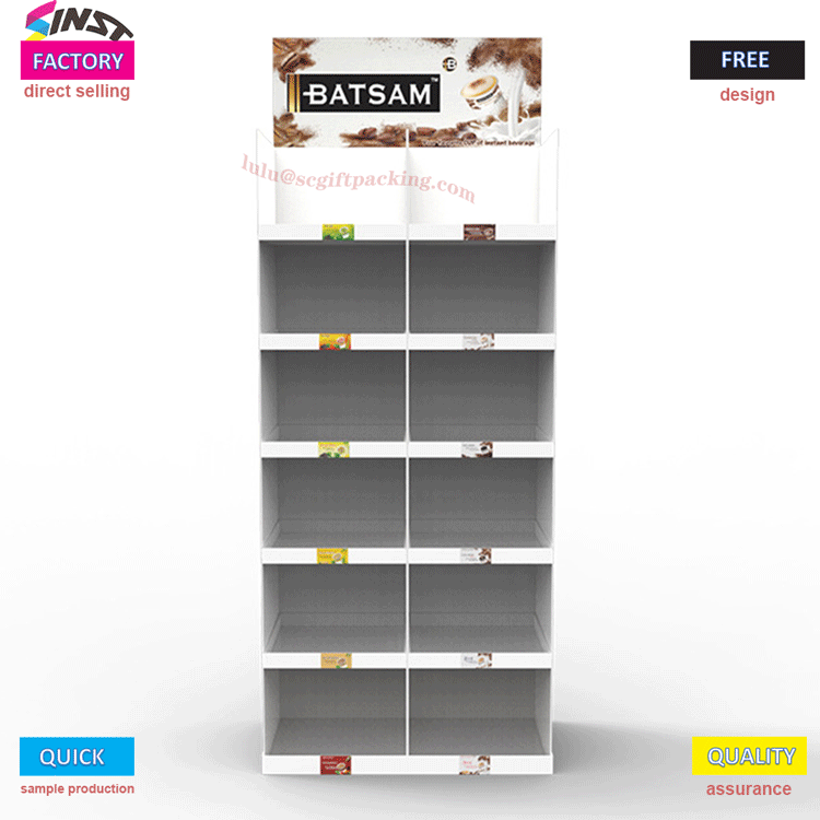 Coffee cardboard display rack